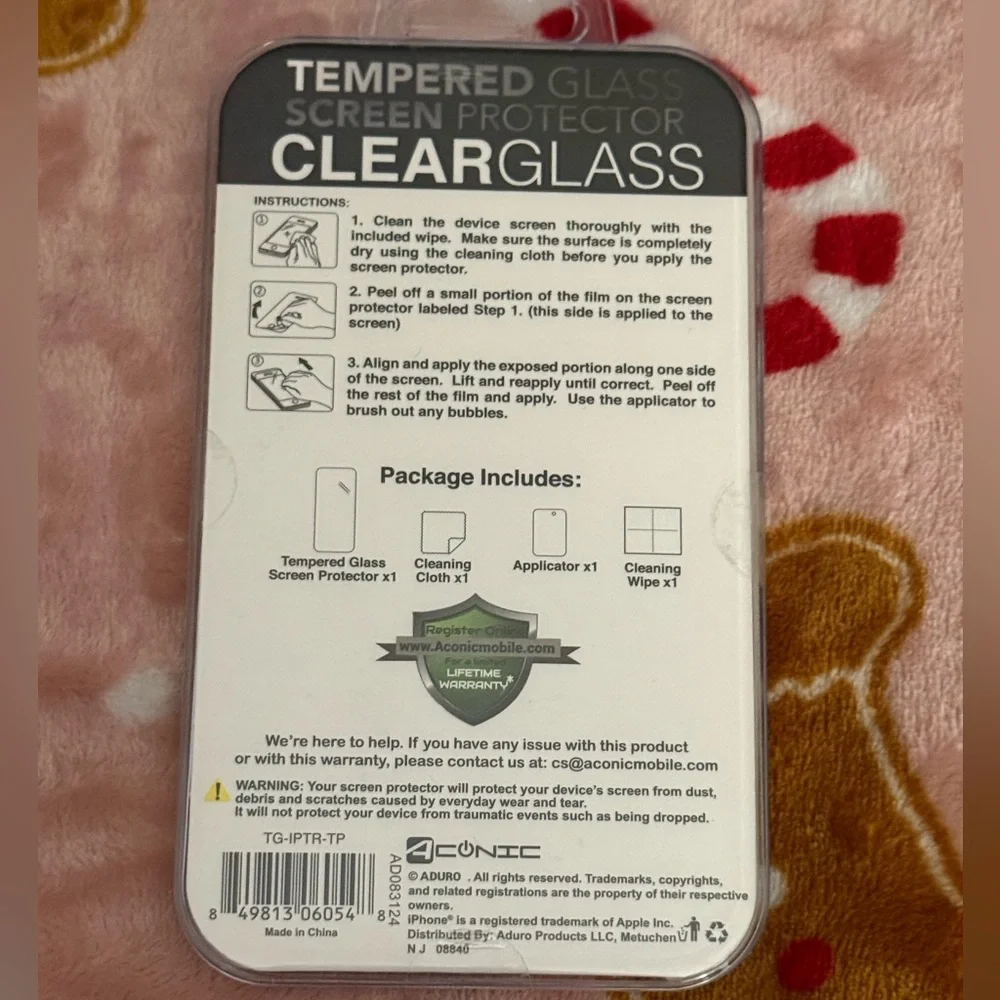 Cunic Tempered Glass Screen Protector for iPhone! Models listed in pic! New